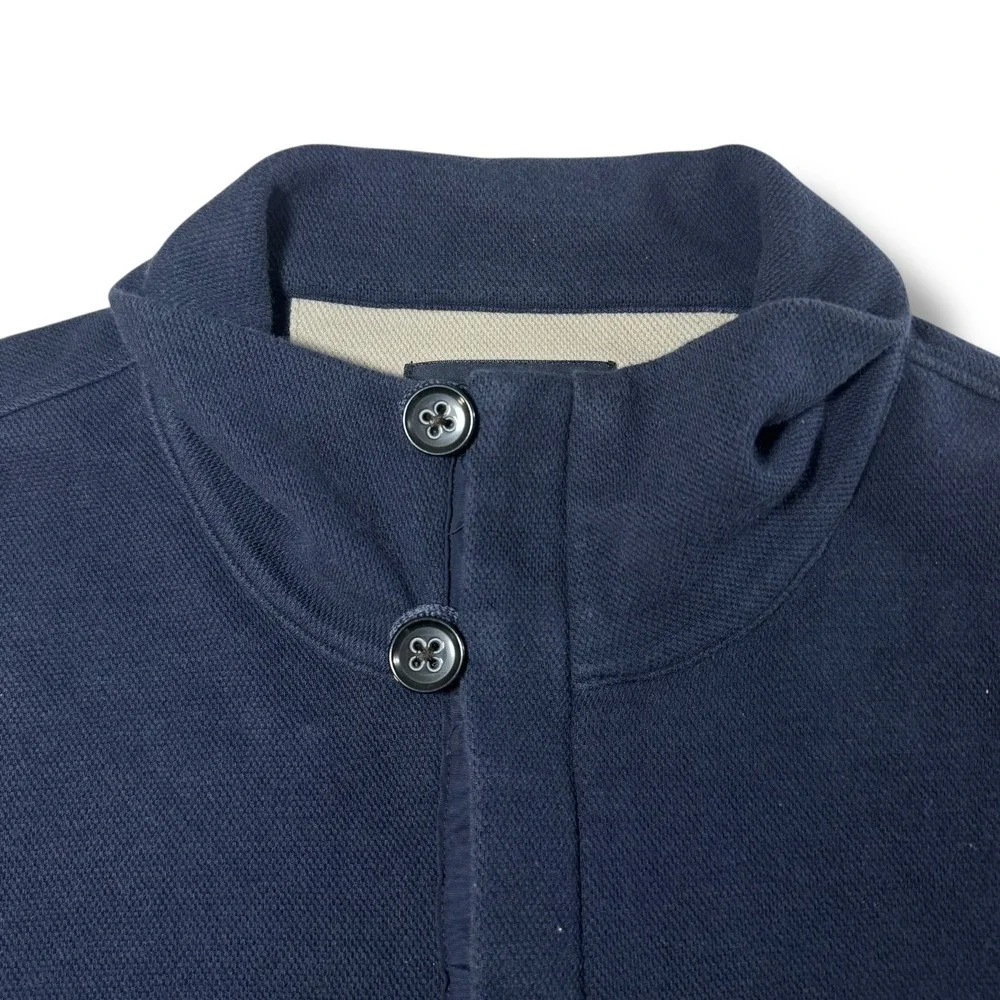 Banana Republic Navy Quarter Zip Pullover Large Classic Casual‎